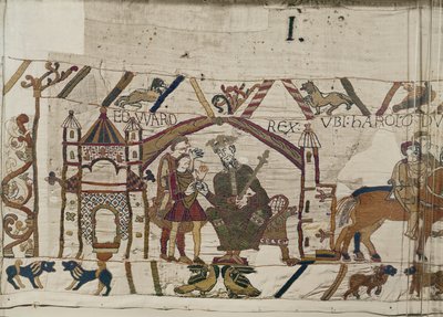 King Edward the Confessor sends Harold to Normandy, Bayeux Tapestry by Unbekannt Unbekannt